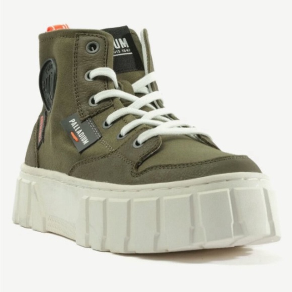 Palladium Shoes - Palladium Pallatower Hi Sneaker Boots Shoes Olive Night Green 98573-309-M size 7